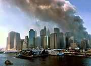 Manhattan chwil� po zawaleniu si� wie� WTC