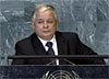 Prezydent Lech Kaczy�ski przem�wi� na forum ONZ