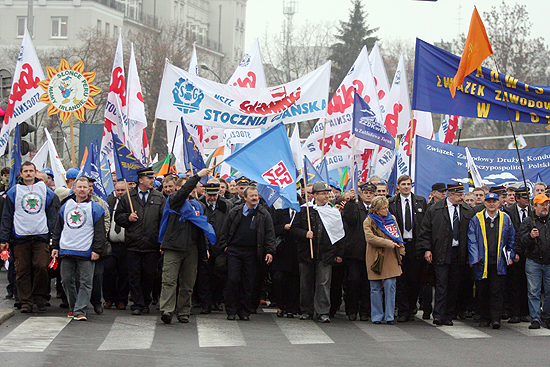 Zwi�zkowcy najechali na Warszaw�