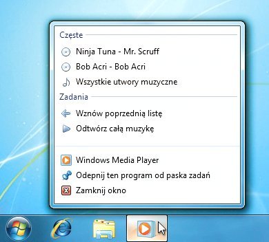 Nowy pasek zada�
