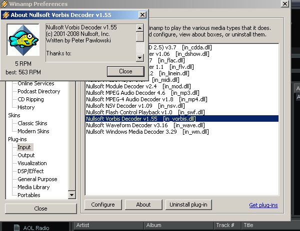 Gierka wewn�trz Winamp'a