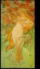Les Saisons/The Seasons, 1896
Printemps/Spring
decorative panel, colour lithograph, 95,5 x 50 cm
Printer: F Champenois, Paris
© Mucha Trust
Courtesy of The Moravian Gallery in Brno
Dzie�o jest prezentowane podczas wystawy: Alphonse Mucha - Czech Master of Belle Epoque
