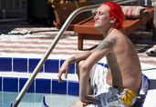 Wi�niewski pokaza� brzuch na Florydzie - FOTO