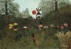 Forêt vierge au soleil couchant, ca. 1910
Jungle with Setting Sun
Oil on canvas, 114 x 162,5 cm
Kunstmuseum Basel
© 2010 ProLitteris, Zurich and Martin P. B�hler
Courtesy of the Fondation Beyeler
Dzie�o jest prezentowane podczas wystawy: Henri Rousseau
