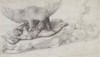 The Punishment of Tityus, 1532
Black chalk, 19 x 33 cm
Royal Collection ©2008 Her Majesty Queen Elizabeth II
Courtesy of Sue Bond PR

