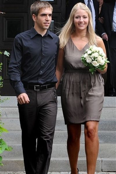 Philipp Lahm i Claudia Schattenberg