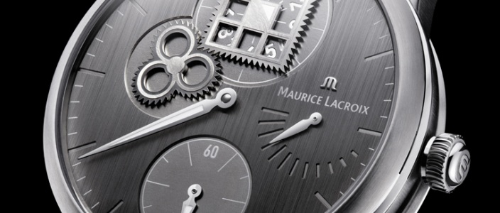 Z�baty li�� koniczyny w zegarku Regulateur Roue Carree Maurice Lacroix