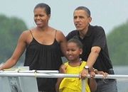 Obama sp�dza weekend z rodzin�