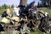 Tragedia w Drawsku Pomorskim - BMW w kawa�kach