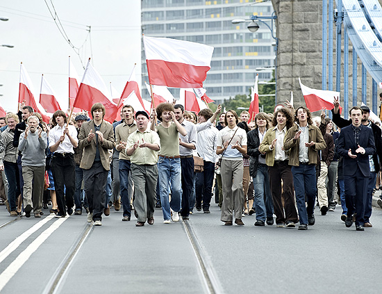"Solidarno��" blokuje most? Film kr�c� - zobacz zdj�cia