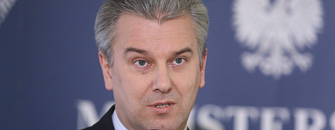 Kaczy�ski kpi z fryzury ministra Grabarczyka