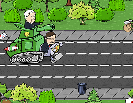 Czo�g Kaczy�skiego strzela kotami!