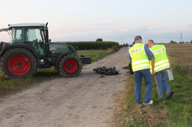 Tragedia na polnej drodze