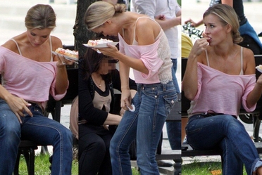 Joanna Krupa zajada si� goframi!