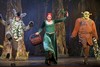 Jednak najmniejsze ryzyko podejmuj� ci, kt�rzy buduj� musical na sprawdzonym ju� materiale. To klasyczne wyciskanie do ostatniej kropli korzy�ci z sukcesu, czyli to, co obce by�o Jagielle po Grunwaldzie.  Tak� drog� poszli tw�rcy musicalu „Shrek”(muzyka Jeanine Tesori, libretto David Lindsay-Abair), kt�rzy tworzyli sw�j spektakl, gdy produkt „Shrek” podbi� �wiat nie tylko dzi�ki filmowi, ale i jego pochodnym – sequelom, grom komputerowym i ca�ej armii gad�et�w. Mistrzostwem �wiata by�o by zepsu� taki ci�g sukces�w. W musicalowej wersji „Shreka” efektowne teatralne pomys�y odwracaj� uwag� od  snucia por�wna� z filmem. Przyjemna muzyka, �ongluj�ca stylami, bez problemu s�czy si� do uszu. Scen� wype�niaj� postaci  i �arty znane z kina. Bezpieczny musical skazany na sukces. Nic oryginalnego, nic, co by mog�o sk�oni� mnie do d�u�szej refleksji, gdyby nie polska premiera tej produkcji. 