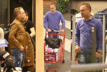 Maciej Stuhr na zakupach