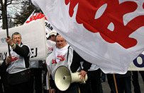 Protest zwi�zkowc�w "Solidarno�ci" przed sejmem