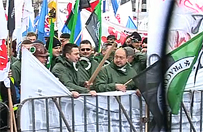 Protest zwi�zkowc�w "Solidarno�ci" przed sejmem - film 