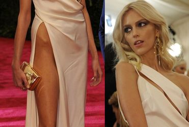 Wychudzona Anja Rubik "kusi" biodrem
