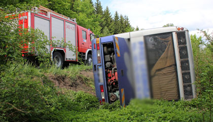 Gro�ny wypadek autokaru