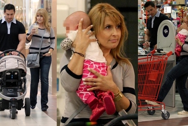 Katarzyna Skrzynecka z rodzin� w supermarkecie