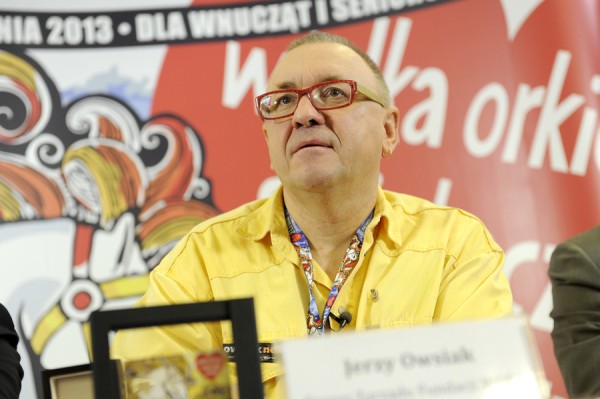 Jerzy Owsiak podczas 21. finału WOŚP
