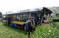Wypadek autobusu w P�ocku