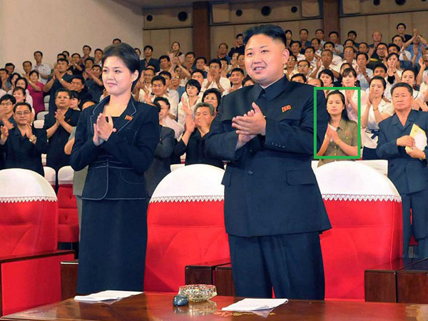 Ri Sol Dżu i Kim Dzong Un (w ramce kochanka dyktatora)