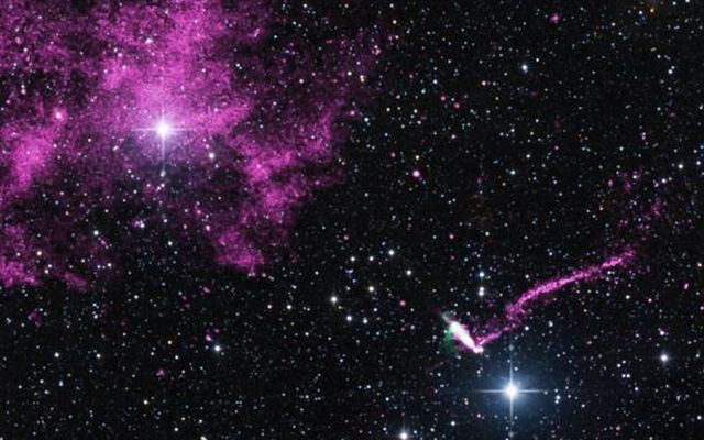 Zaobserwowano pulsar z rekordowo długim dżetem