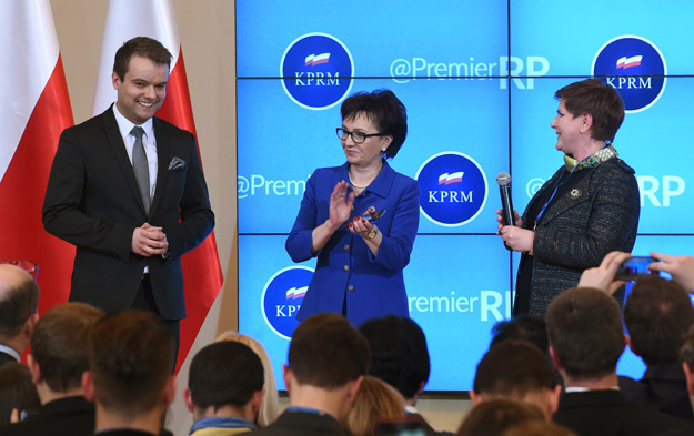 Beata Szydło, Elżbieta Witek i Rafał Bochenek