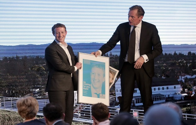 Mark Zuckerberg podczas wizyty w Niemczech